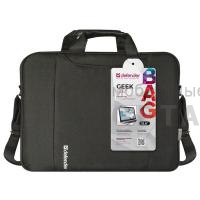 Сумка DEFENDER для ноутбука Geek 15.6", чёрная, карман (1/30)
