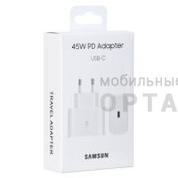Orig Samsung, сетевое зарядное устройство USB-C 45W PD Adapter, белый (Dubai)