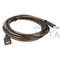 Кабель удлинительный USB2.0 AM/AF прозрачная изоляция 5m  Telecom <VUS6956T-5M> (1/75)