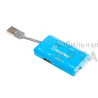 Хаб + Картридер Smartbuy Combo голубой (SBRH-750-B) (1/5) Хаб + Картридер Smartbuy Combo голубой (SBRH-750-B) (1/5)