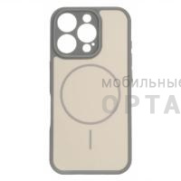 Чехол Matte MagSafe с защитой камеры в техпаке, iPhone 16 Pro, Silver