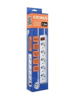 Сетевой фильтр KRONUS 5 розеток ПВС 3*1,0 мм2, мощность 2200 Вт, ток 10А, 1,8 м, белый (NF-5-1,8-w) (1/45)